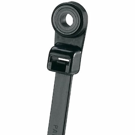 Panduit Cable Tie, 6-1/2 in L, 1-1/4 in Max Bundle Dia., Black, Nylon 6/6, 40 lb Strength, 1000 PK PLC1.5I-S8-M0
